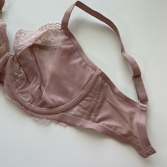 Pananche Ana plunge Bra Size 32FF (UK sizing) Lace Bra Nude; Brand New with Ta… - Picture 3 of 8
